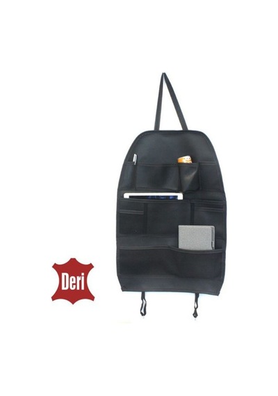 Carpi Koltuk Arkası Düzenleyici Organizer Çanta Çok Cepli Uzun Ömürlü Yıkanabilir Geçmeli Klipsli 66x45 Cm Deri Siyah Br5902213 1 Adet