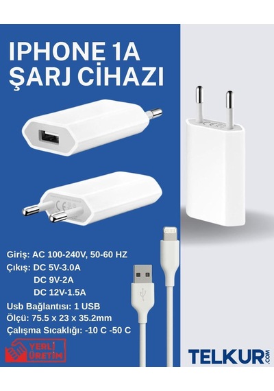 Ferro Psl-w16 Apple Uyumlu iPhone 5w 1a Usb Lightning Sarj Aleti Seti