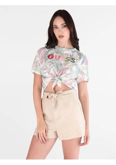Guess Jersey Regular Fit Kadın Crop T-shirt W6gı09k3024 Çok Renkli Guess Jersey Regular Fit Kadın Crop T-shirt W6gı09k3024 Çok Renkli