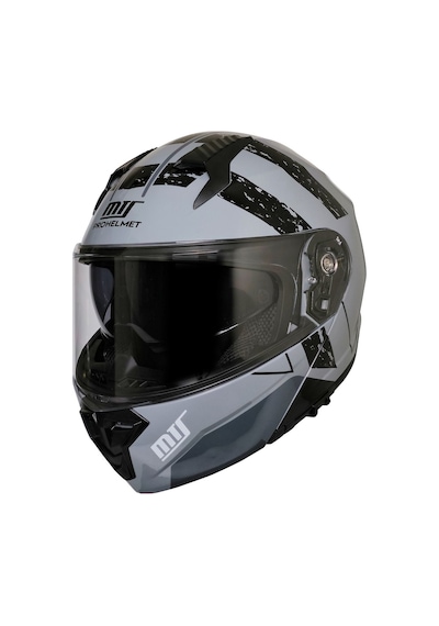 Motosiklet Çene Açılır Kask Güneş Vizörlü Ece 22.06 Sertifikalı Yeni Sezon Motor Kaskı V2 Gri Gri -