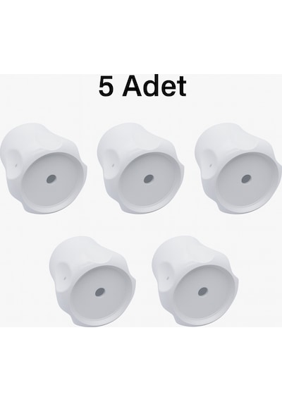 Vidalı 7 Mm - 5 Adet Radyatör Vanası Başlığı - Geniş Tip Petek Vana Kapağı - Petek Musluk Kafası