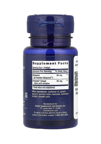 Super Ubiquinol Coq10 With Enhanced Mitochondrial Support, Heart Health And Shilajit 50 Mg, 100 Softgels