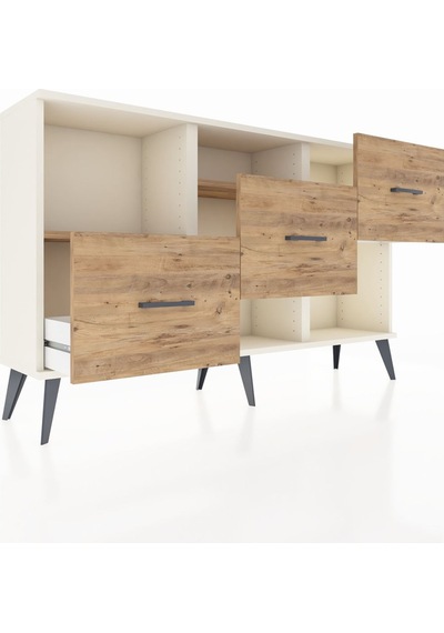 Arges Konsol 2 Raflı 3 Çekmeceli 132x30x83 Aytaşı-çam/çam Çam/çam Arges Konsol 2 Raflı 3 Çekmeceli 132x30x83 Aytaşı-çam/çam Çam/çam