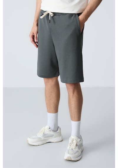 Air Jones Tommy Life Haki Pamuklu Kalın Yumuşak Dokulu Standart Fit Basic Erkek Şort - 81275 Haki