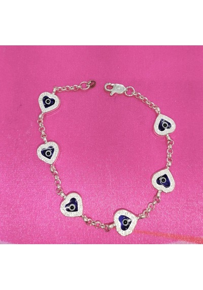 Oriental Kuyumculuk Jewellery Kalpli Lacivert Mine Taşlı Gümüş Bileklik Lacivert
