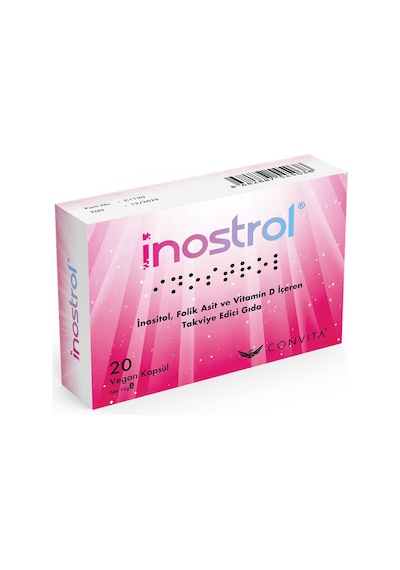 İnostrol İnositol Folik Asit Vitamin D İçerikli Vegan Kapsül 20'li