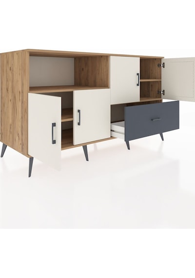 Kronos Konsol 4 Raflı Tek Çekmeceli 4 Kapaklı 176x59x99 Çam-aytaş Çam-aytaşı/antrasit Kronos Konsol 4 Raflı Tek Çekmeceli 4 Kapaklı 176x59x99 Çam-aytaş Çam-aytaşı/antrasit