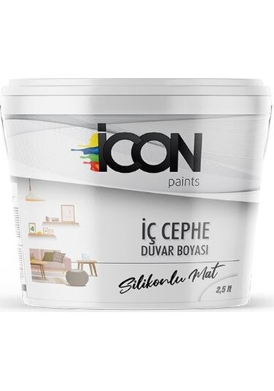 Icon Silikonlu Mat Iç Cephe Boyası 2,5 Lt.