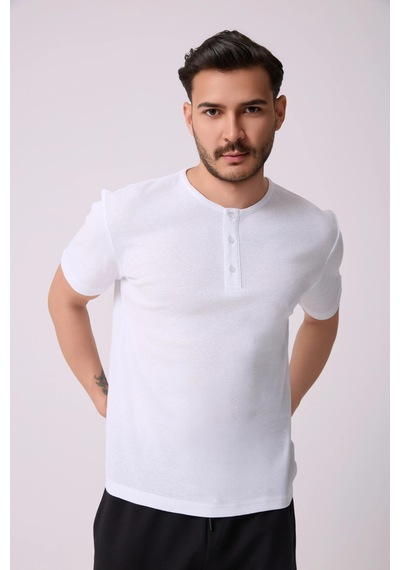 Defys Erkek Henley Yaka %100 Pamuklu Dokulu Kumaştan Kısa Kollu Günlük Basic Beyaz Tişört Beyaz - 852146174 Beyaz Defys Erkek Henley Yaka %100 Pamuklu Dokulu Kumaştan Kısa Kollu Günlük Basic Beyaz Tişört Beyaz - 852146174 Beyaz