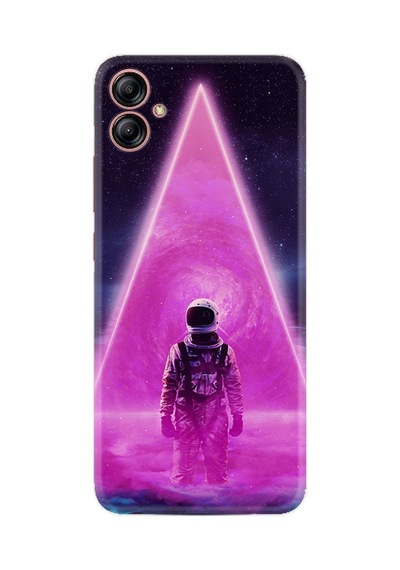 Samsung Samsung Galaxy Uyumlu A04e Kılıf Resimli Desenli Silikon Platinium Series Astro Purple2 1907
