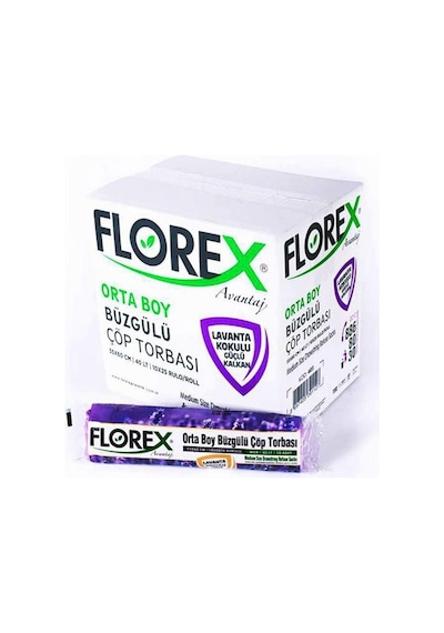 Florex Büzgülü Lavanta Kokulu Orta Boy Çöp Torbası - Koli