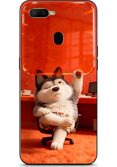 Oppo A5s Uyumlu Keyifli Köpek Baskılı Silikon Kılıf Renkli
