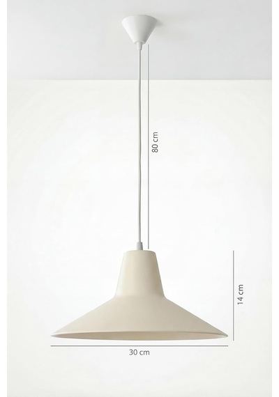 Ruby Metal Sarkıt Avize, Bohem Tavan Lambası Ve Salon Oturma Odası Aydınlatması - Krem - 30 Cm Modern Dekoratif Çok Renkli
