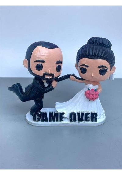 Game Over Evlilik Figür Funko Pop Koleksiyonluk Hediyelik Ürünler Masa Üstü Dekoratif Biblo 10 Cm