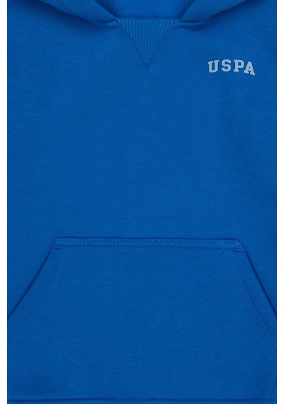 U.S. Polo Assn. Erkek Çocuk Koyu Mavi Basic Kapüşonlu Sweatshirt 50313808-VR032