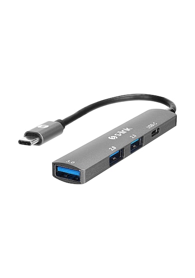 S-link Swv-usbc023 4in1 Gri Metal Type-c Hub: Usb 3.0, 2x Usb 2.0 Ve Pd Şarj Adaptör