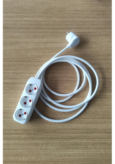 Fetih 3 Metre El Yapımı Seyyar Uzatma Kablosu 3x1.5 Mm² Usta Ellerden Evinize/işinize Gelen Kalite 3 M
