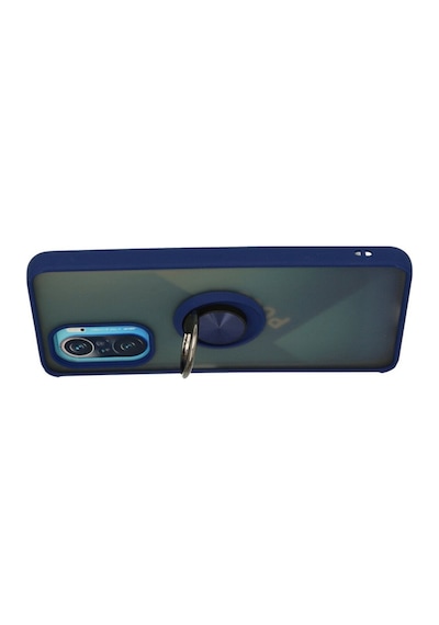 Redmi K40 Kılıf Montreal Yüzüklü Silikon Kapak - Lacivert Bz8683140224011