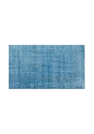 El Dokuması Vintage Yün-pamuk Mavi Halı 24025 155 X 270 Cm