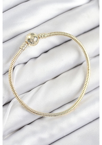 Pirinç Charm Topcuk Model Gold Renk Kadın Bileklik - Çok Renkli
