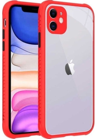 Apple Uyumlu iPhone 11 Kılıf Zore Kaff Kapak Kırmızı