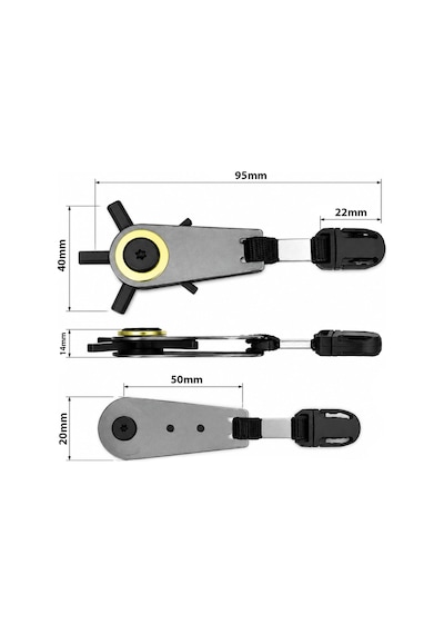 Powermaster Pm-24601 Çok Fonksiyonlu Mini Alyan Anahtar Setli Taşınabilir Anahtarlık Aparatı