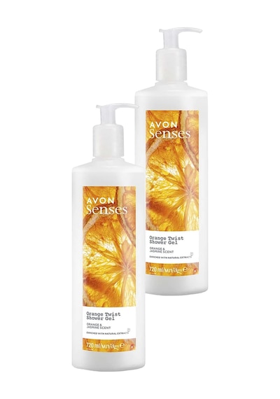 Avon Senses Orange Twist Portakal Ve Yasemin Kokulu Duş Jeli 2 x 720 ML