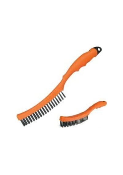 Fırça Pirinç Kaplı Çelik Tel Pas Sökücü Boya Temizleyici Yüzey Hazırlık Fırçası Plastik Saplı 23 Cm