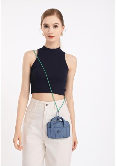 Smart Bags Mikro Poly Kumaş Askılı Mini Boy Kadın Cüzdanı 3346 Mint