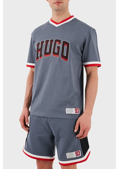 Hugo Erkek T Shirt 50510173 462 Mavi Mavi