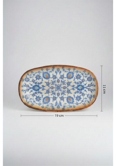 12'li Valencia Oval Kayık Tabak 19cm Dıgıtal Tiara-a Rinart Krem