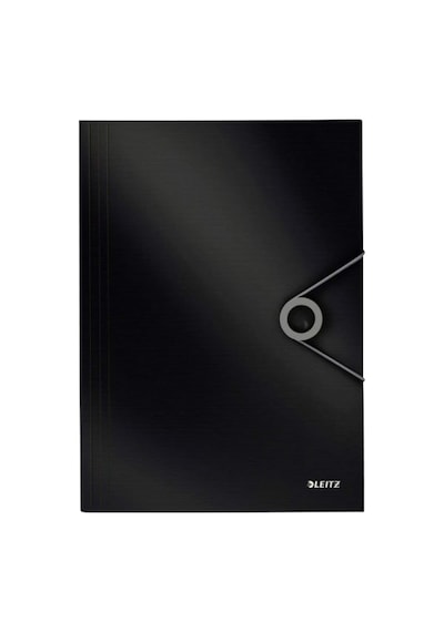 Solid İnce Lastikli Dosya, 150 Sayfa Kapasiteli, Siyah, 45631095