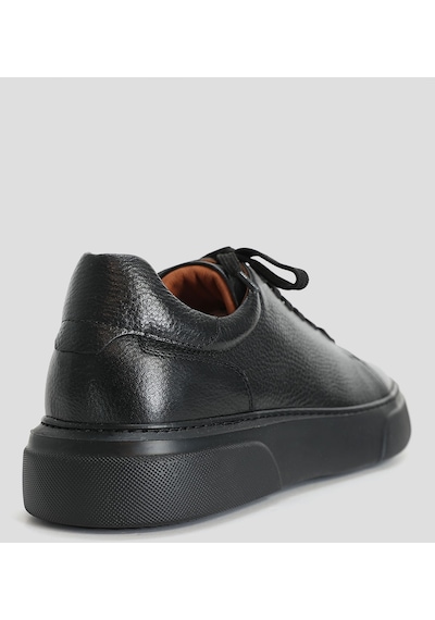 Lufian Tommy Erkek Deri Sneaker Ayakkabı 111230177100100 Siyah