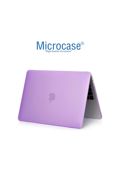 Apple Uyumlu MacBook Air 13 Touch Id A2179 Shell Rubber Kapak Lila
