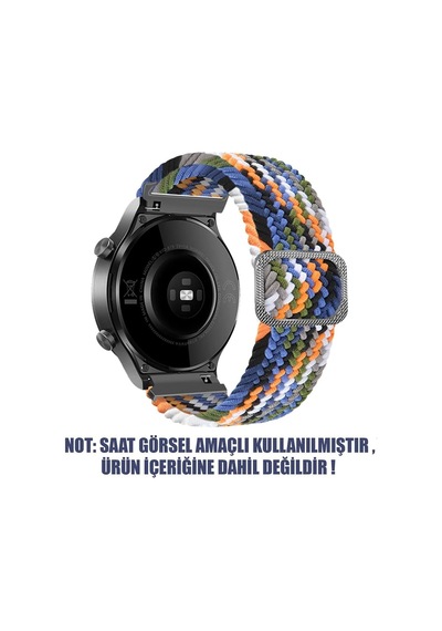 Samsung Galaxy Watch 6 Classic 47mm Kordon Braided Loop Band Çok Renkli
