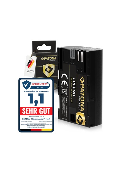 Patona Protect V1 Lp-e6nh Pil 2250 Mah 16.2 Wh 7.2v Kaliteli Pil, Ntc Sensörlü Ve V1 Muhafazalı, Akı Sku: Smgstk8dbaa3a3e4