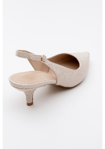 Luvishoes Luvi Shoes Value Bej Desenli Kadın Topuklu Ayakkabı Bej Yılan Bej