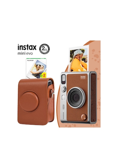 Fujifilm Instax Mini Evo Fotoğraf Makinesi + Seti 4 Kahverengi
