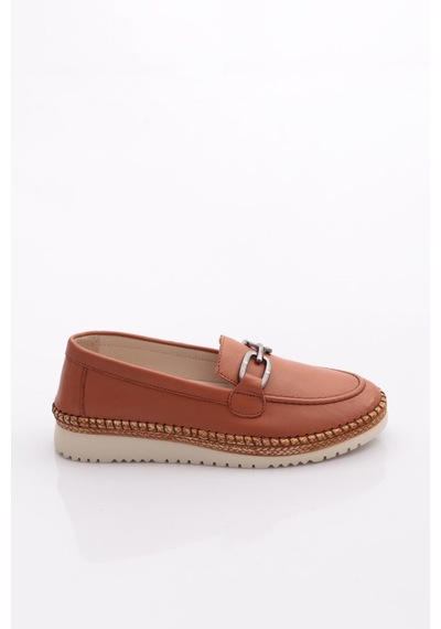 Dgn P65 Kadin Loafer Ayakkabi Taba