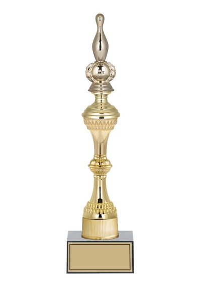 Odak Kupa - Figürlü Kupalar - Bowling / Labut Figürlü Kupalar Fg-031 C - 37 Cm Altın - Beyaz