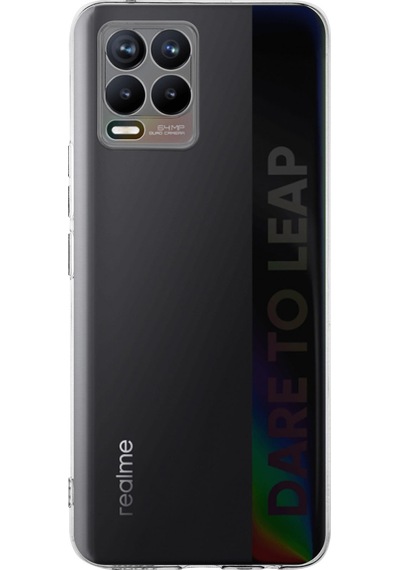 Realme 8 Kılıf 1mm Süper Silikon Şeffaf Kapak