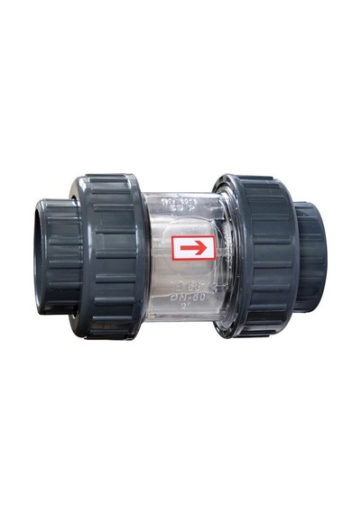 Gemaş PVC Yaylı Çekvalf Şeffaf 50mm