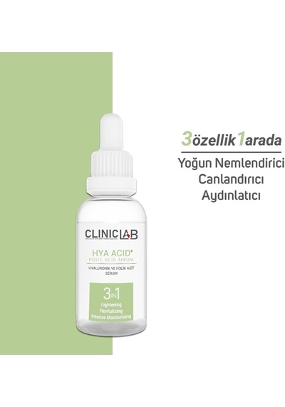 Clinic Lab Yoğun Nemlendirici Ve Yenileyici Hyaluronik Asit Içeren Serum 30 ML