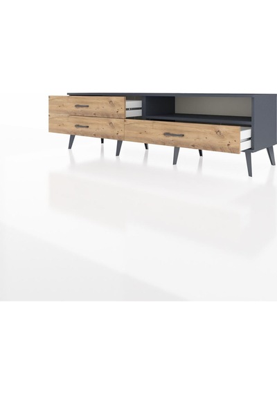 Hyperion Tv Ünitesi Tek Raflı 3 Çekmeceli 176x44x51 Antrasit-antrasit/çam Antrasıt/atlas Çam Hyperion Tv Ünitesi Tek Raflı 3 Çekmeceli 176x44x51 Antrasit-antrasit/çam Antrasıt/atlas Çam