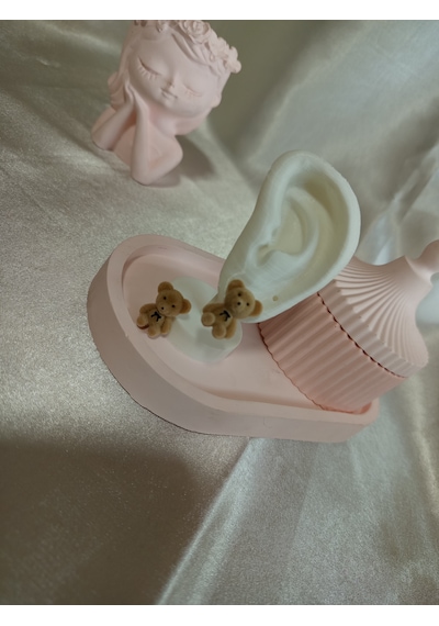 Kahverengi Peluş Ayıcık Küpe