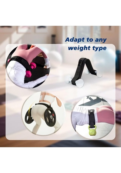 Halter, Kettlebell Ve Plakalar İçin Hepsi Bir Arada Kalça İtme Kemeri - Gelişmiş Kalça Koruması, Kaymaz Dolgu - S