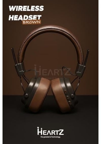 Clasic H10 Kafaüstü Wireless Bluetooth Kulaküstü Büyük Klasik Üst Kalite Kablosuz Kulaklık 120 Saat Bekleme 8 Saat Aktif Müzik 5.4 Version Bluetooth Koyu Kahve 50 x 22