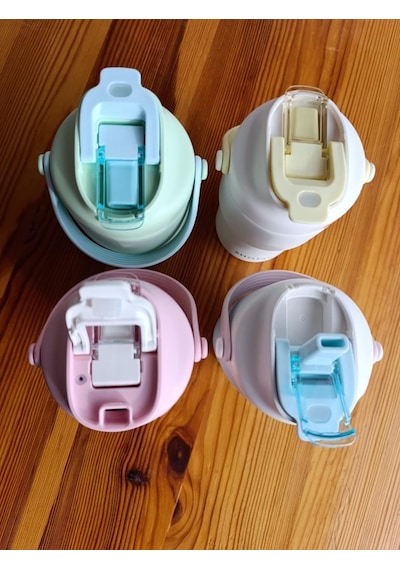 Shotay Askılı Mug Çelik Bardak 450ml Pastel Pembe Pembe