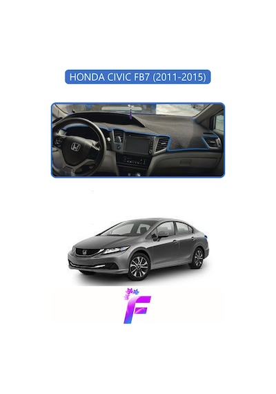 Honda Cıvıc Fb7 2011-2015 Torpido Örtüsü Güneşten Korur Kolay Montaj Tam Uyum F59