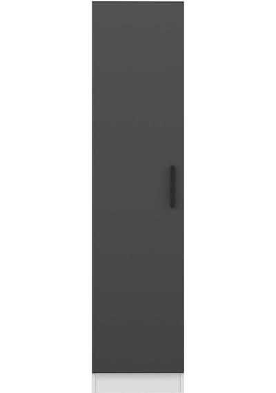 Minar Kale 1 Kapaklı Dolap Beyaz - Antrasit 210cm